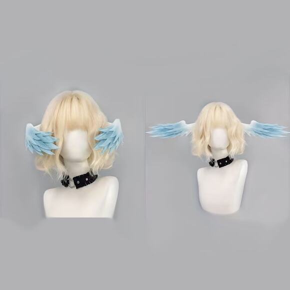 6x Blue Angel Wings lightweight Foam Anime Cosplay Prop Headpiece Hair Clips main image 5